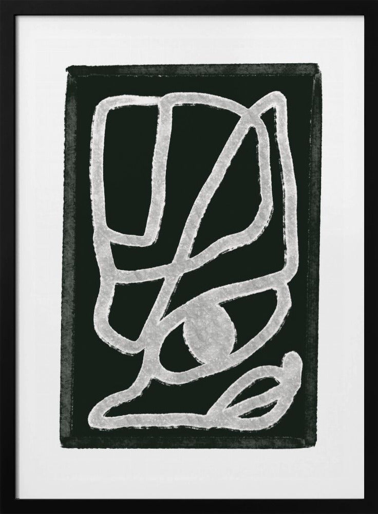 Black abstract lines | Poster