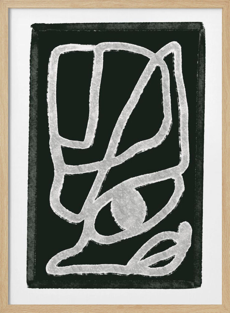 Black abstract lines | Poster