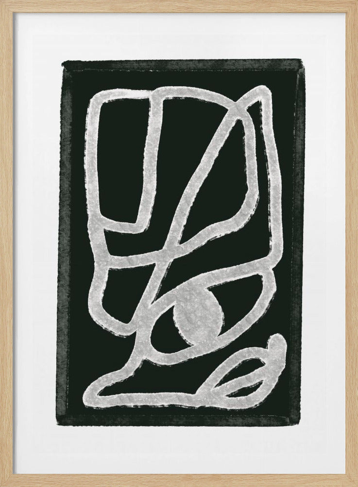 Black abstract lines | Poster