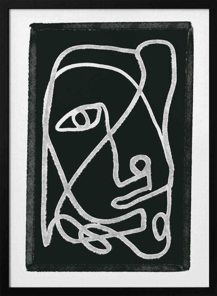 Abstract lined black | Poster