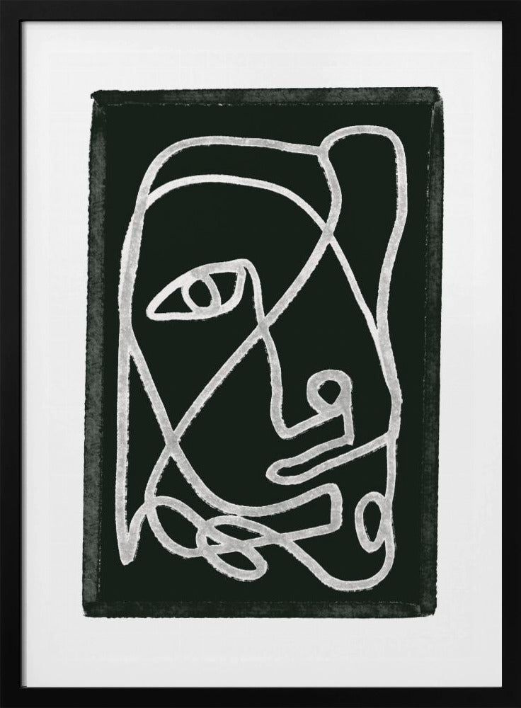 Abstract lined black | Poster