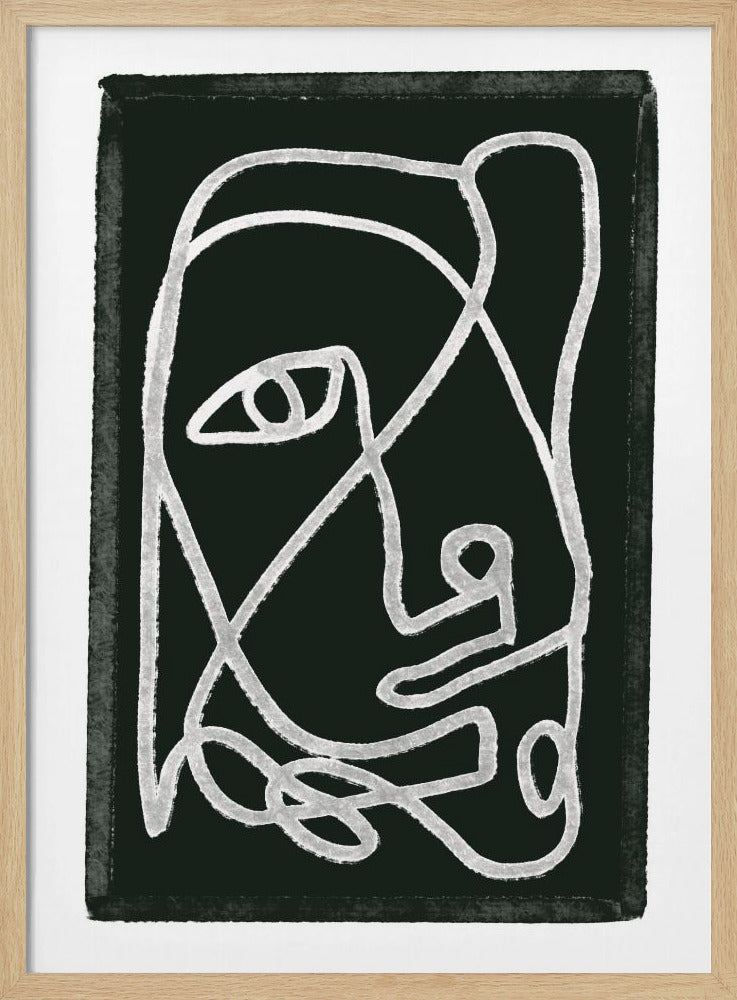 Abstract lined black | Poster