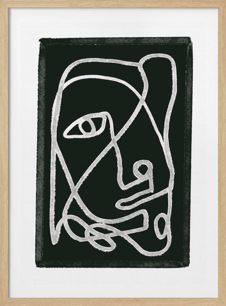 Abstract lined black | Poster