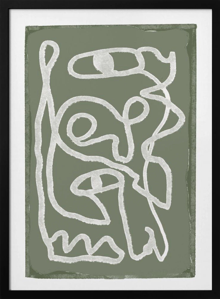 Green Abstract lines | Poster