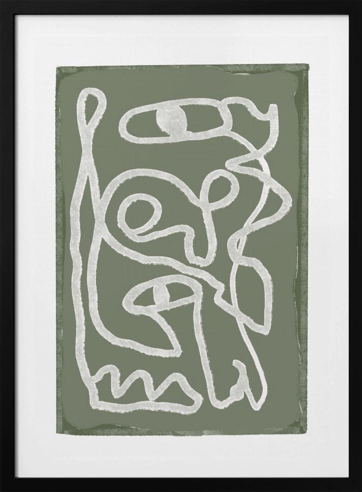 Green Abstract lines | Poster