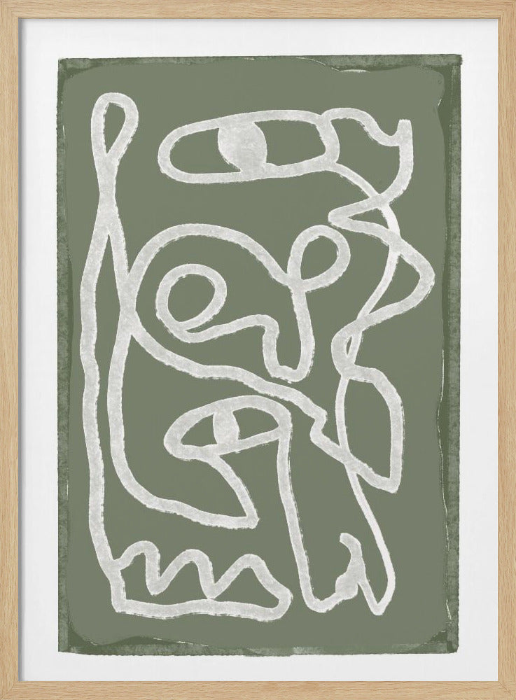 Green Abstract lines | Poster