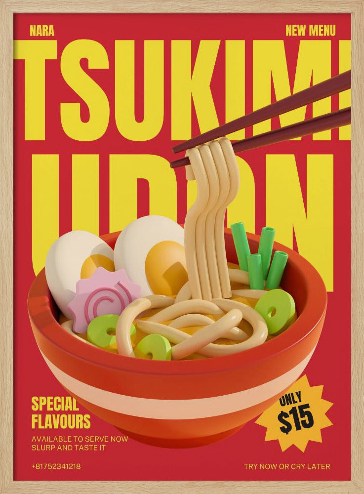 Tsukimi Udon Menu | Poster