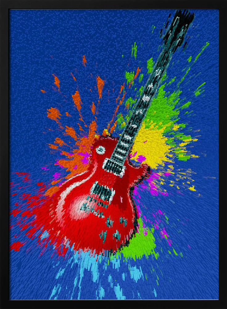 Electric guitar pop art explosion | Poster