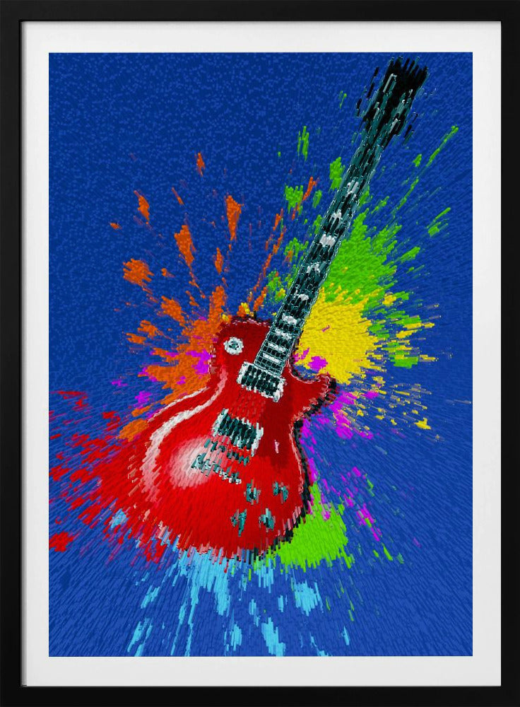 Electric guitar pop art explosion | Poster