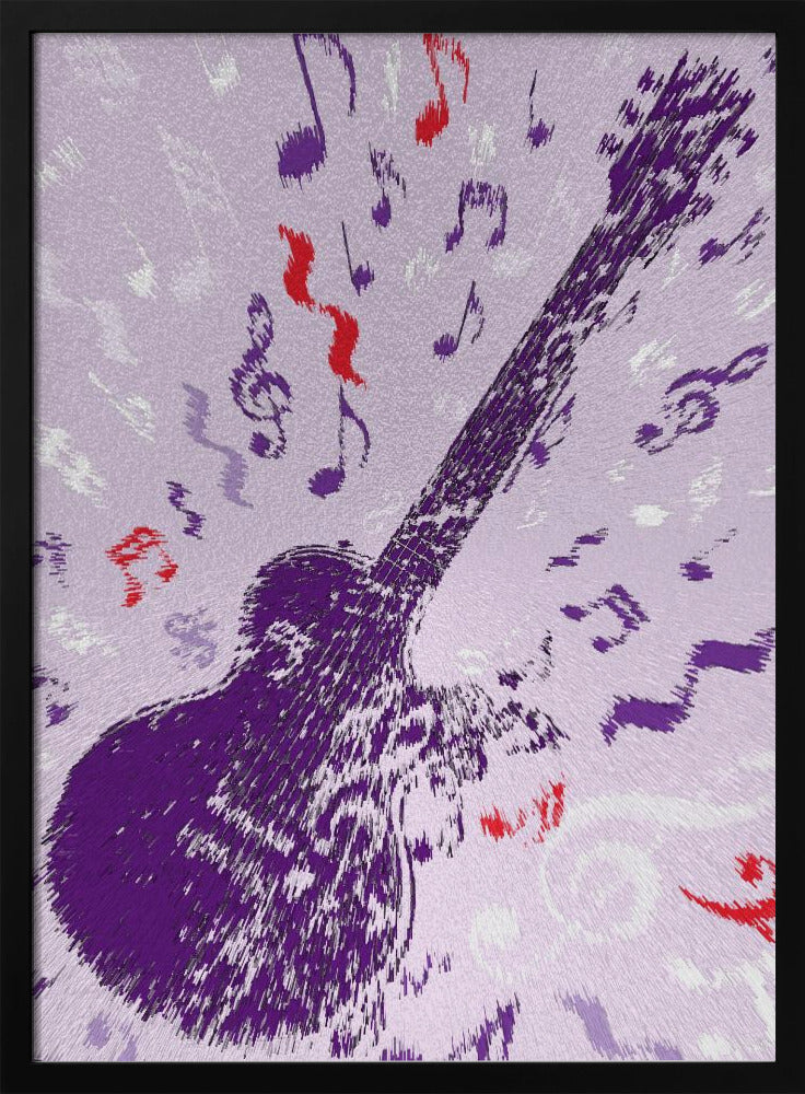 Electric Guitar Pop Art Exploding | Poster