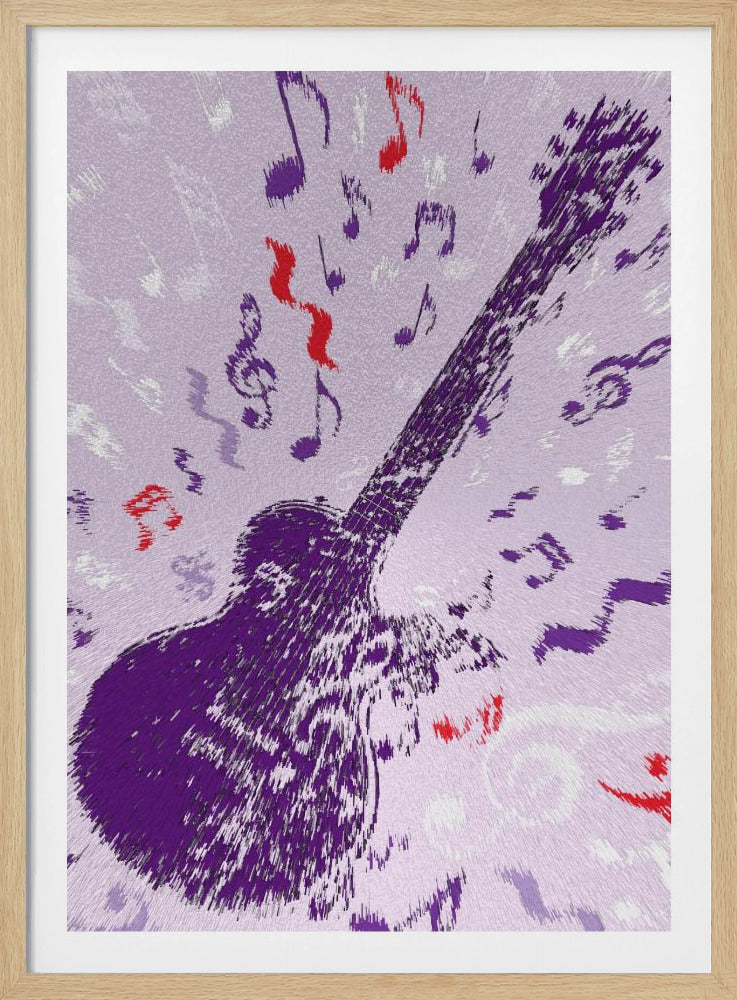 Electric Guitar Pop Art Exploding | Poster