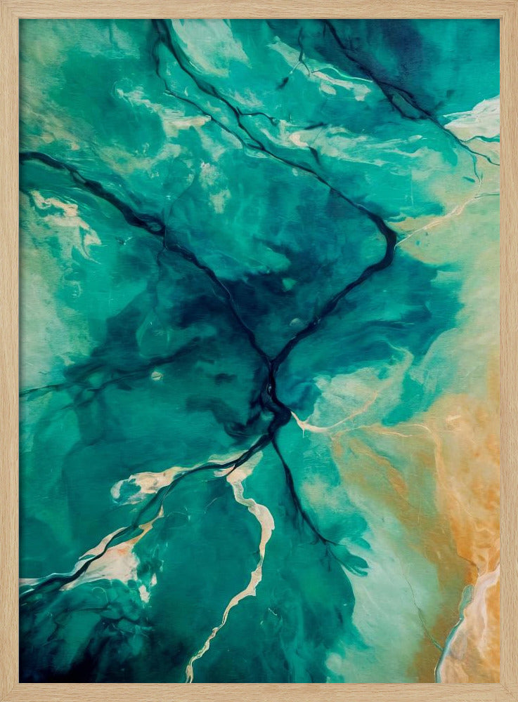 Aerial Landscapes And Flowing Water | Poster