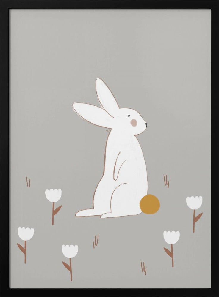 White Little Bunny | Poster