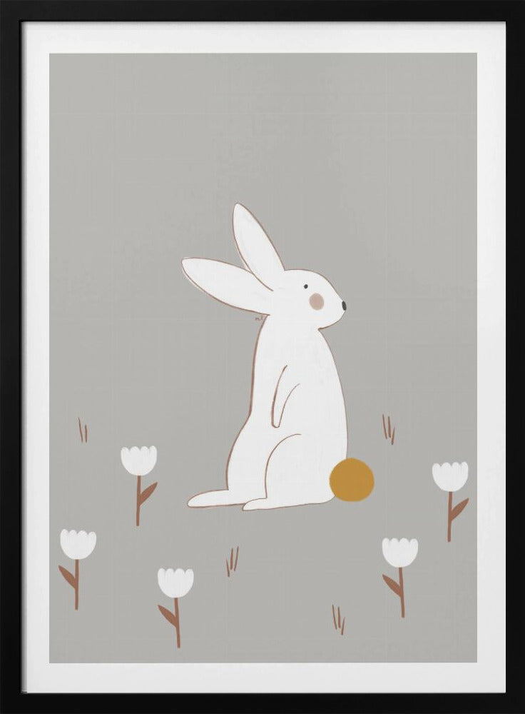 White Little Bunny | Poster