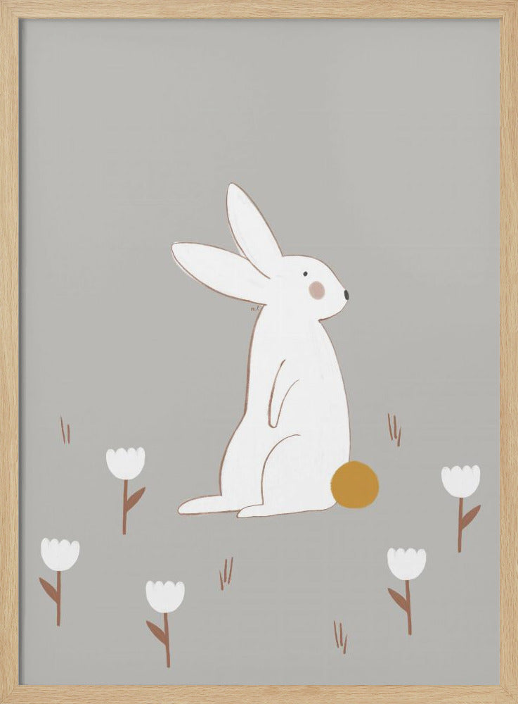 White Little Bunny | Poster