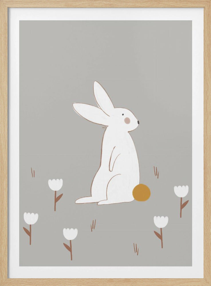 White Little Bunny | Poster