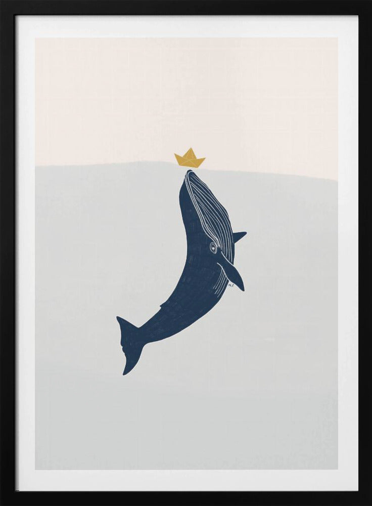 Blue Whale Sailing Boat | Poster