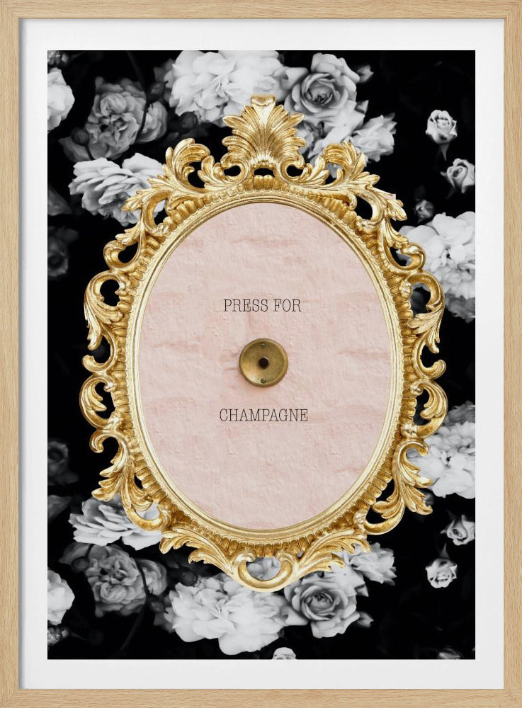Champagnedarkfloral Ratio2x3 | Poster