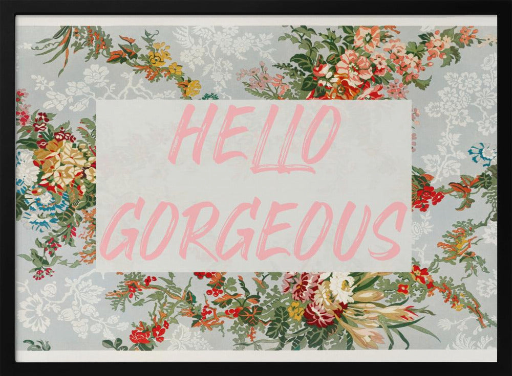 Hellogorgeousbluefloral Ratio2x3 | Poster