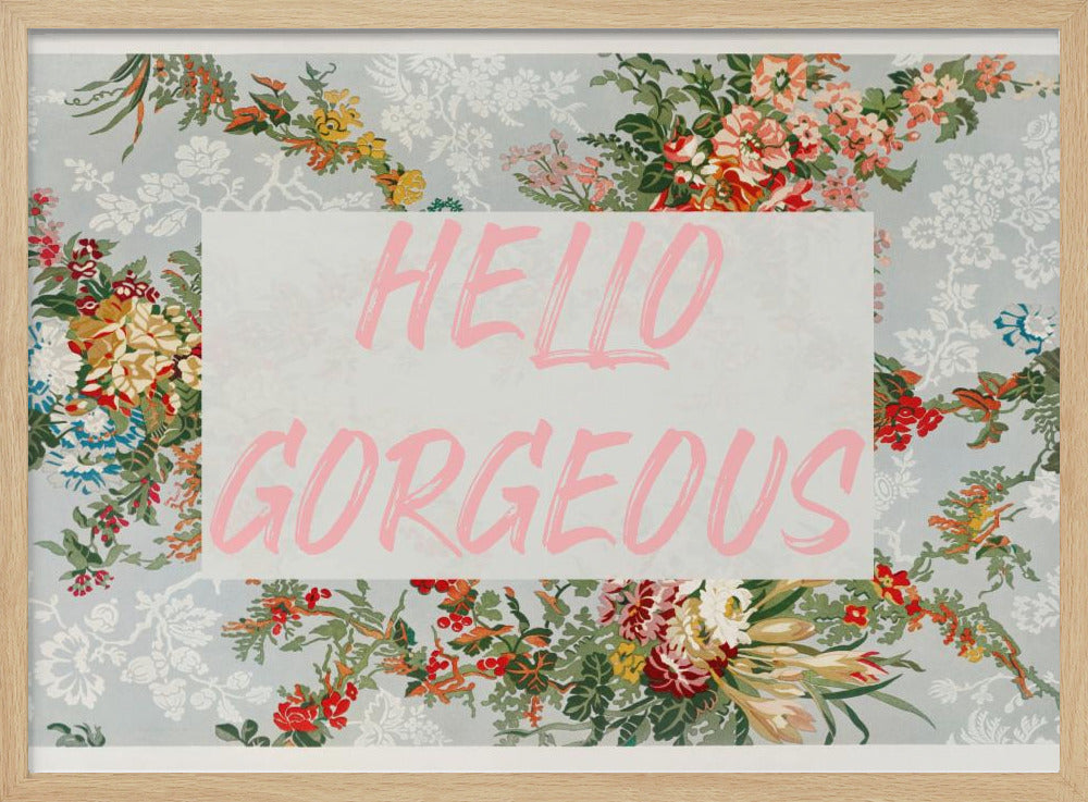 Hellogorgeousbluefloral Ratio2x3 | Poster