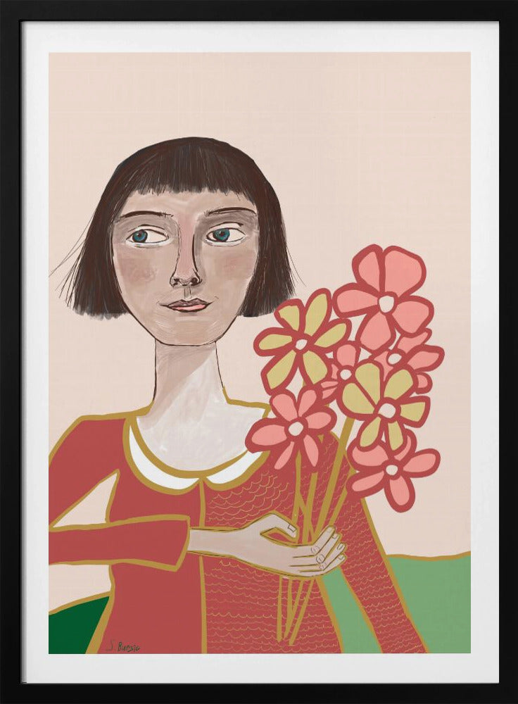 Woman with flowers | Poster