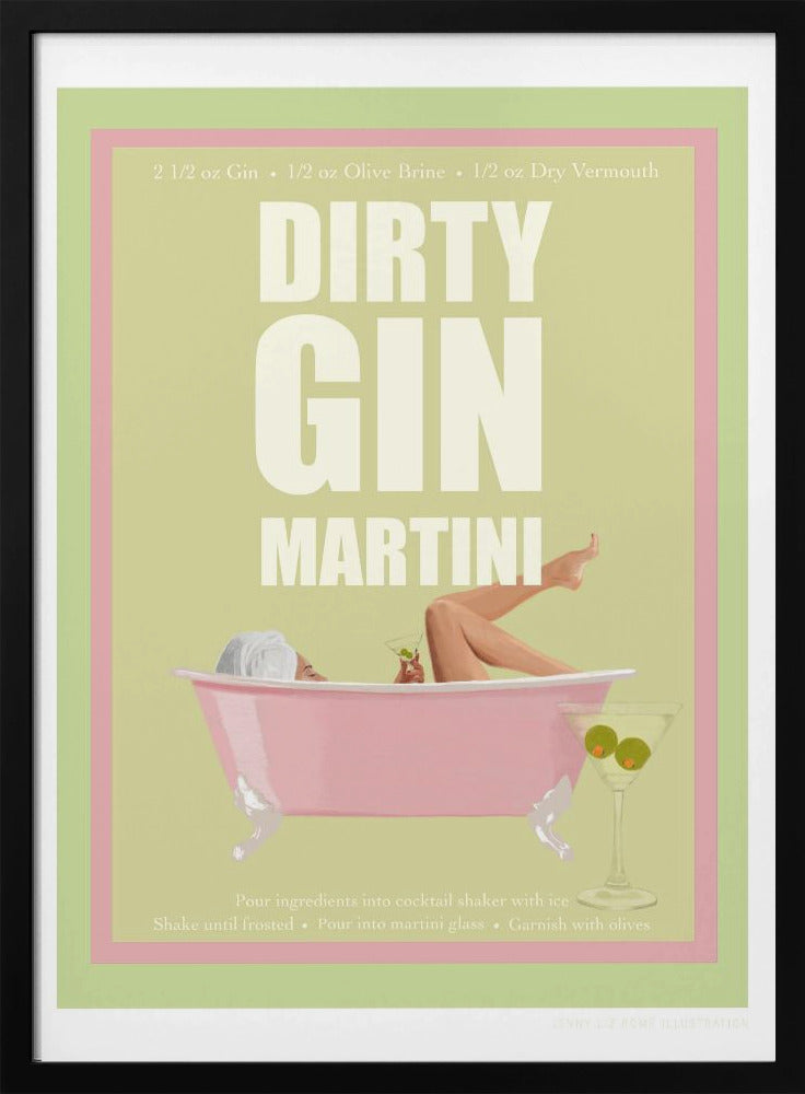 Jlr Cocktails- Dirty Gin Martini | Poster