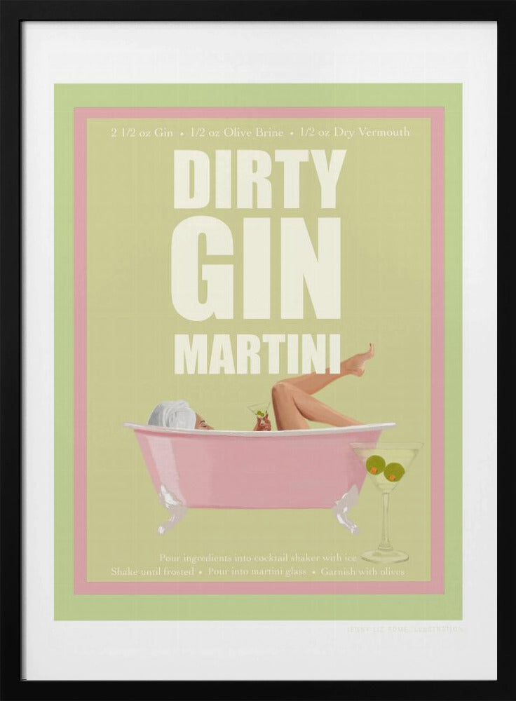 Jlr Cocktails- Dirty Gin Martini | Poster