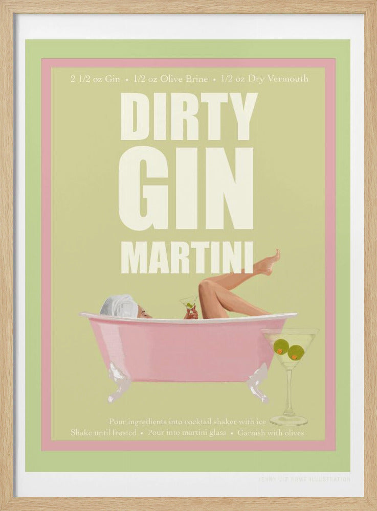 Jlr Cocktails- Dirty Gin Martini | Poster