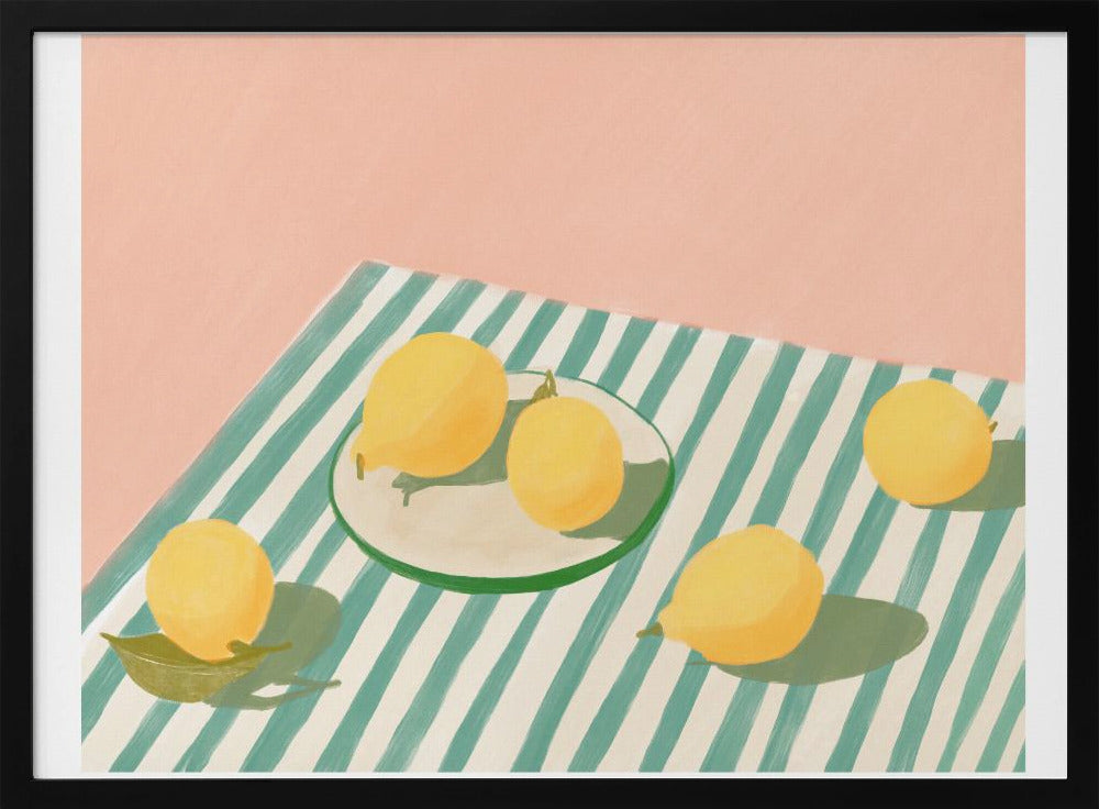 Lemons and stripes | Poster