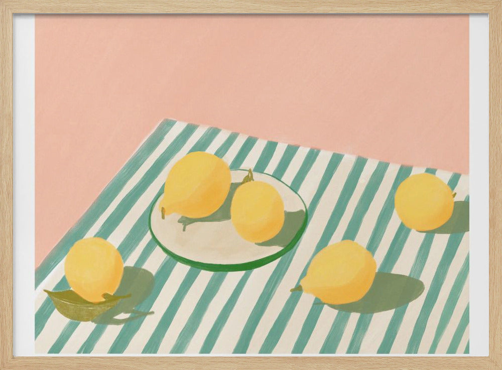Lemons and stripes | Poster