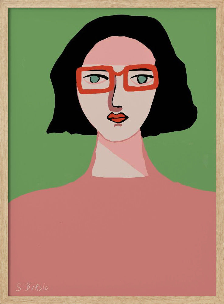 Lady with Red Glasses | Poster