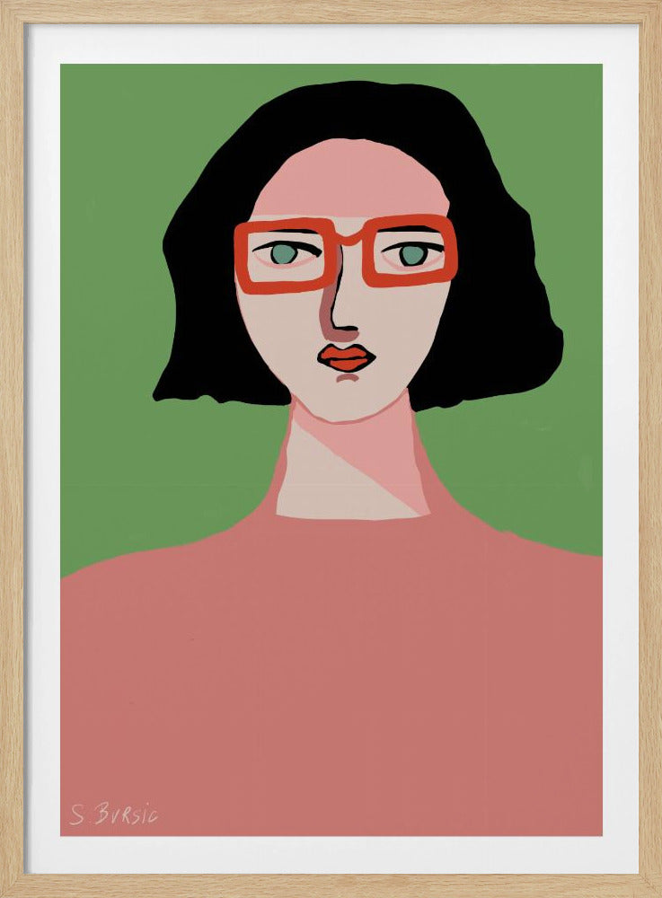 Lady with Red Glasses | Poster