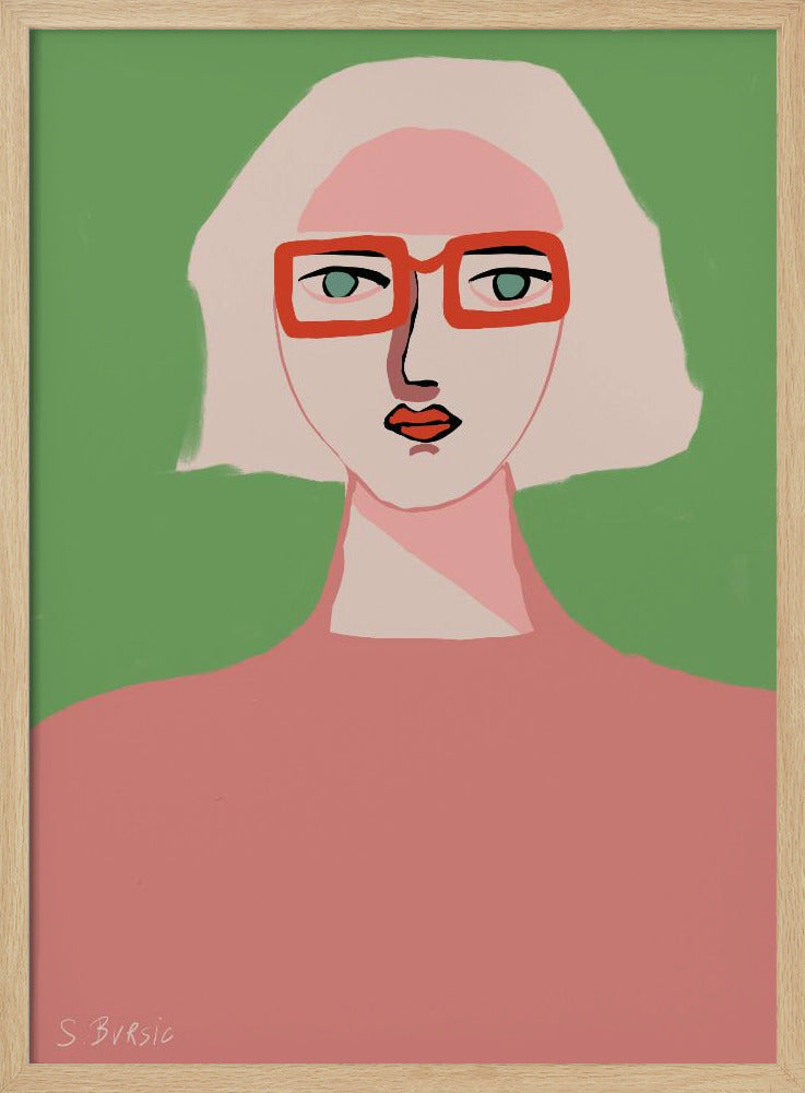 Lady with light hair | Poster