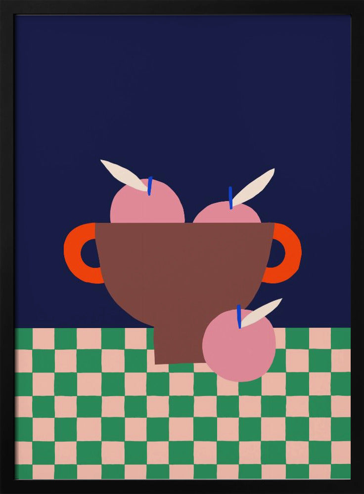 Fruit Bowl with Pink Apples | Poster