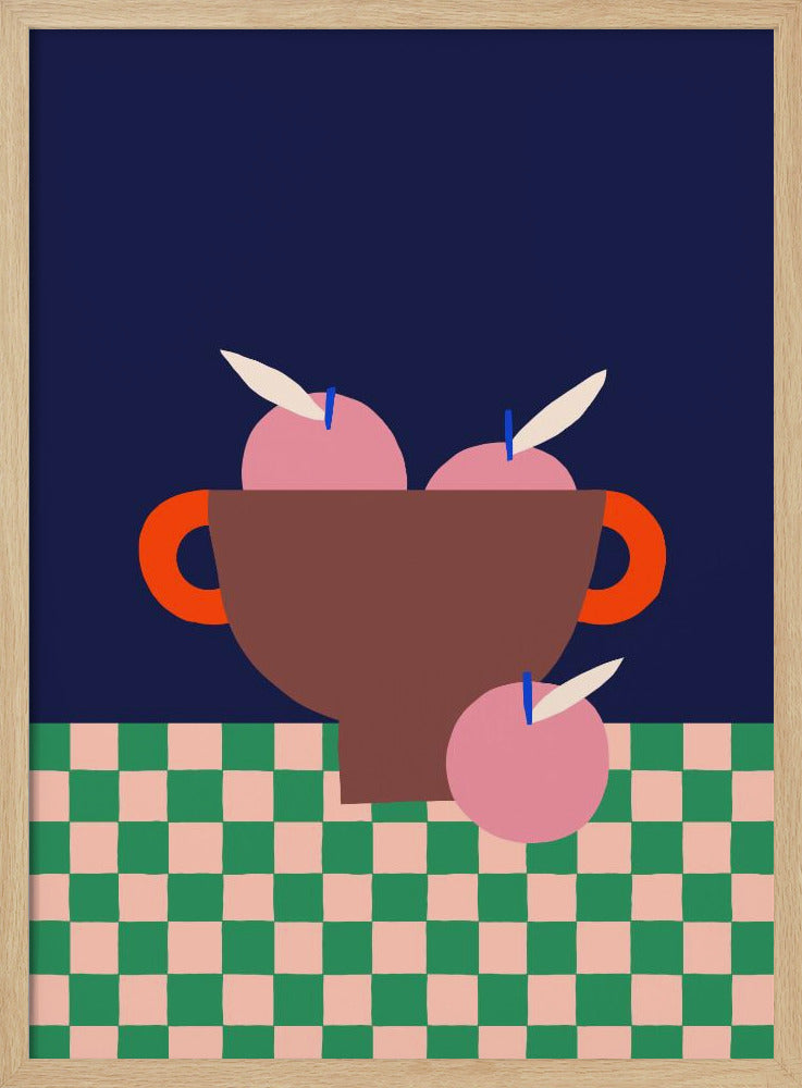 Fruit Bowl with Pink Apples | Poster