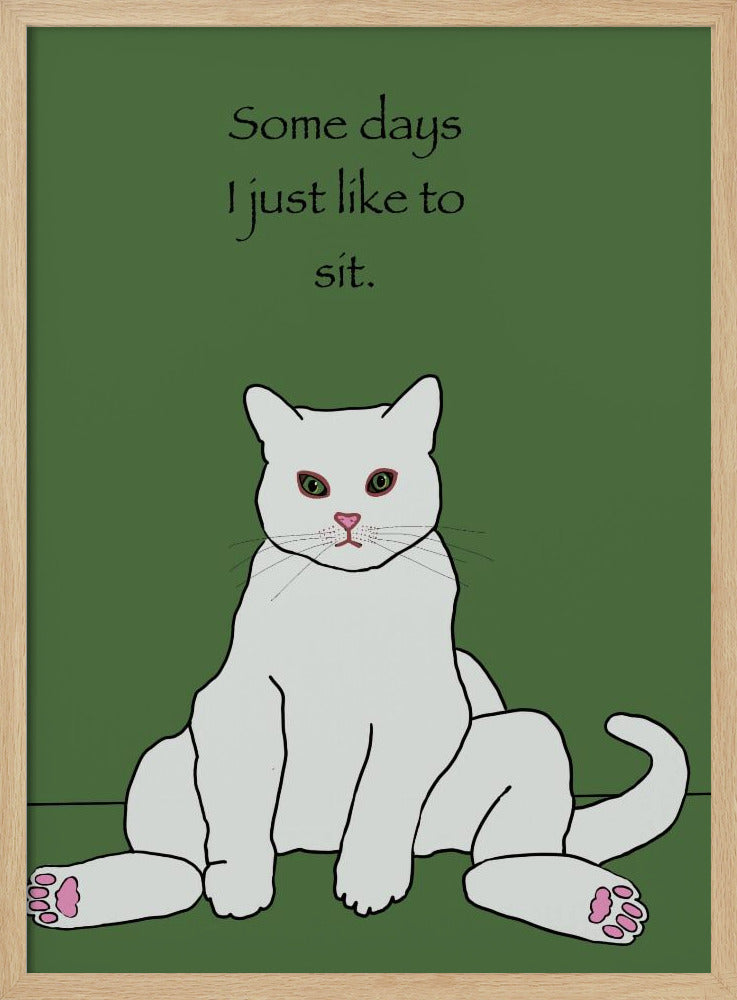 White cat with quote | Poster