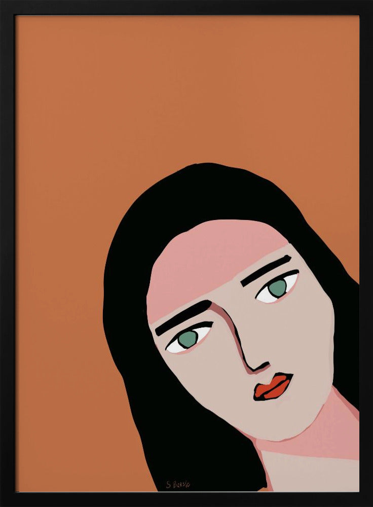 Lady peaking | Poster