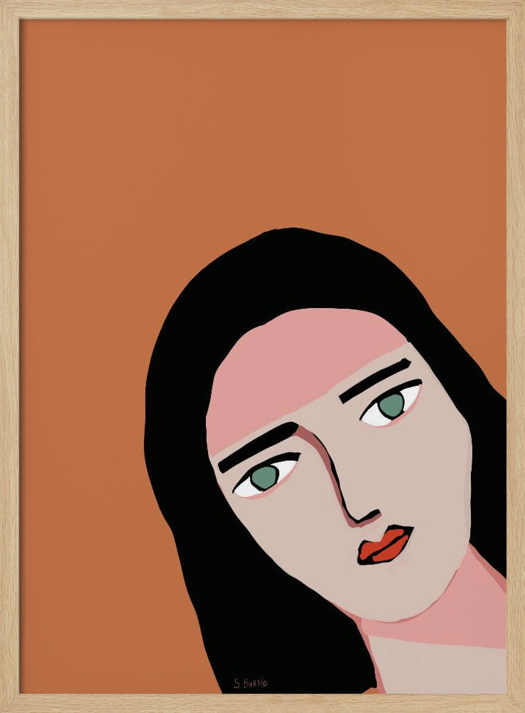 Lady peaking | Poster