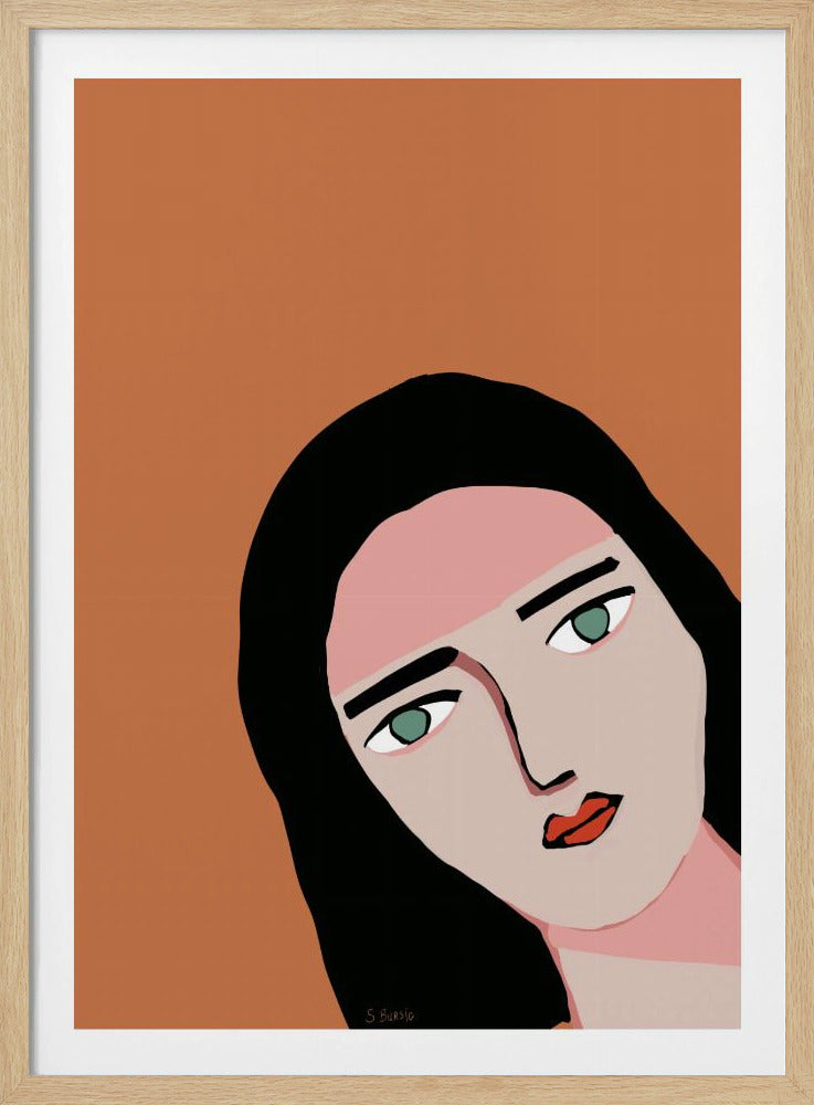 Lady peaking | Poster