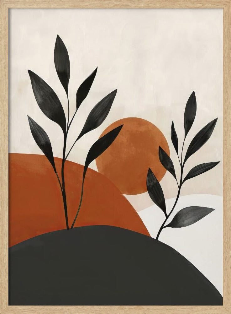 Painted Shapes and Plants 32 | Poster