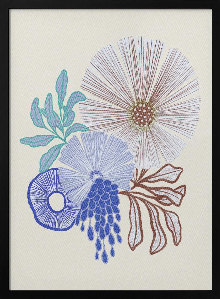 Coral floral | Poster