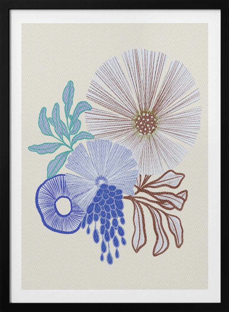 Coral floral | Poster