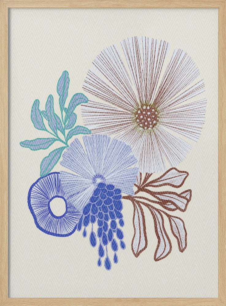 Coral floral | Poster