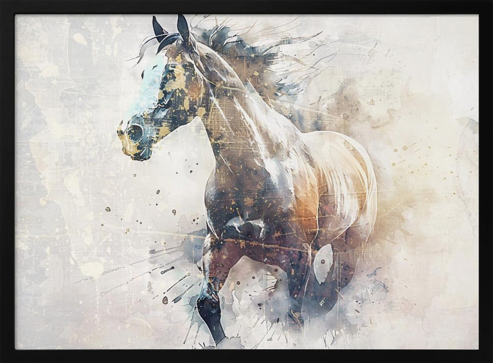 Horse Animal Vintage Art Illustration Wallart 09 | Poster