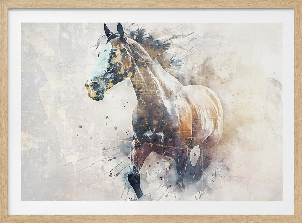 Horse Animal Vintage Art Illustration Wallart 09 | Poster