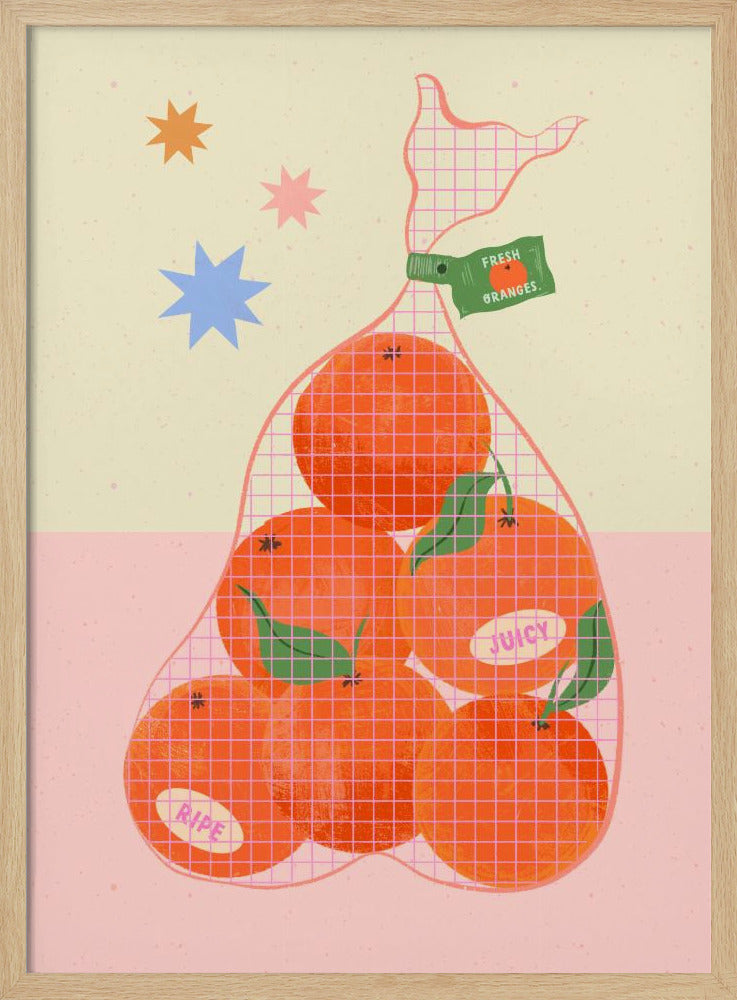 Fresh and Ripe Oranges | Poster