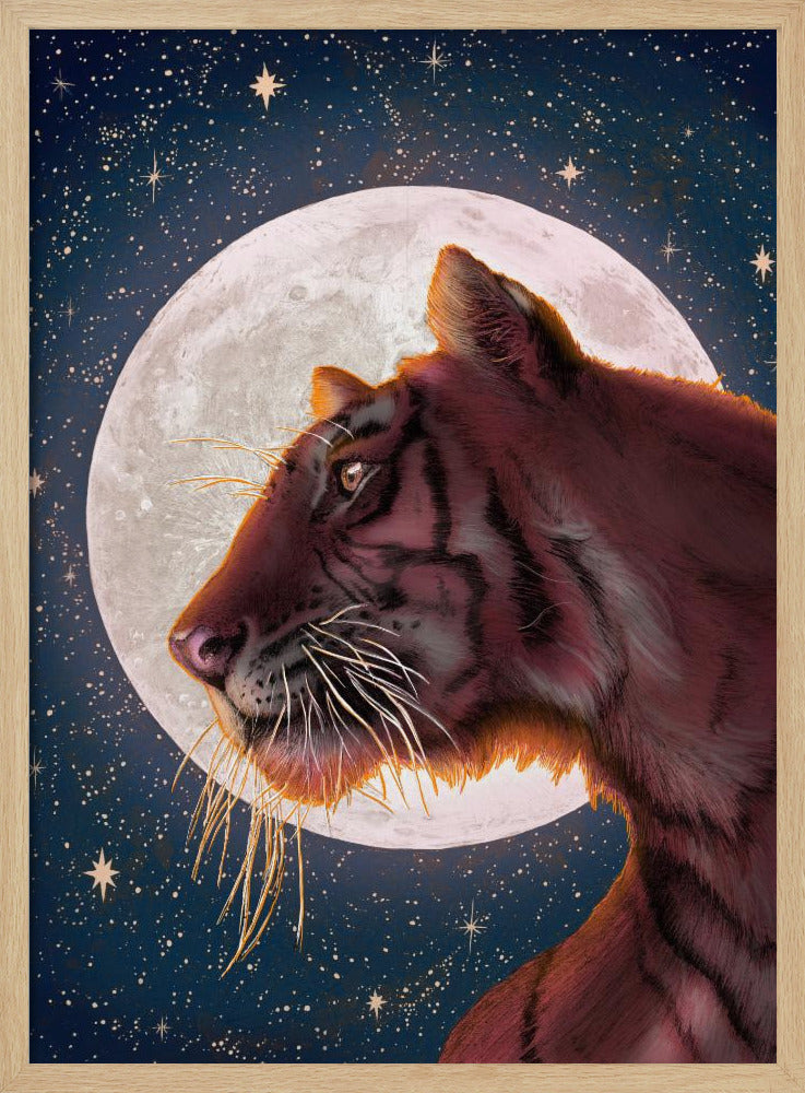 Moon and Tiger Colour Large | Poster