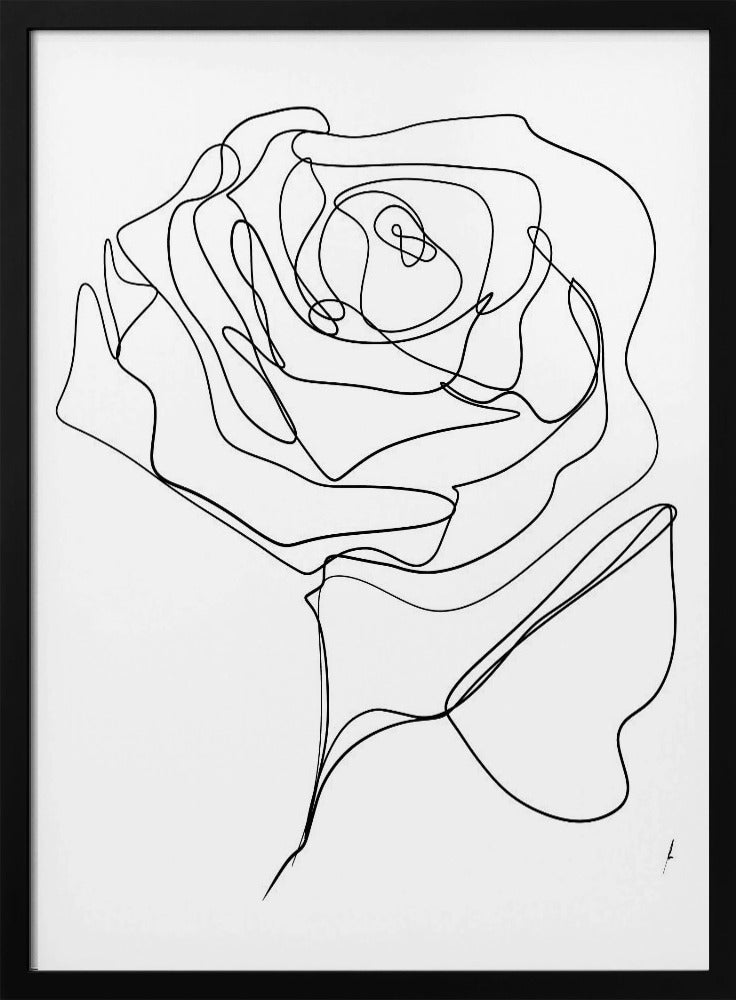 ROSE ONE-LINE DRAWING | Poster