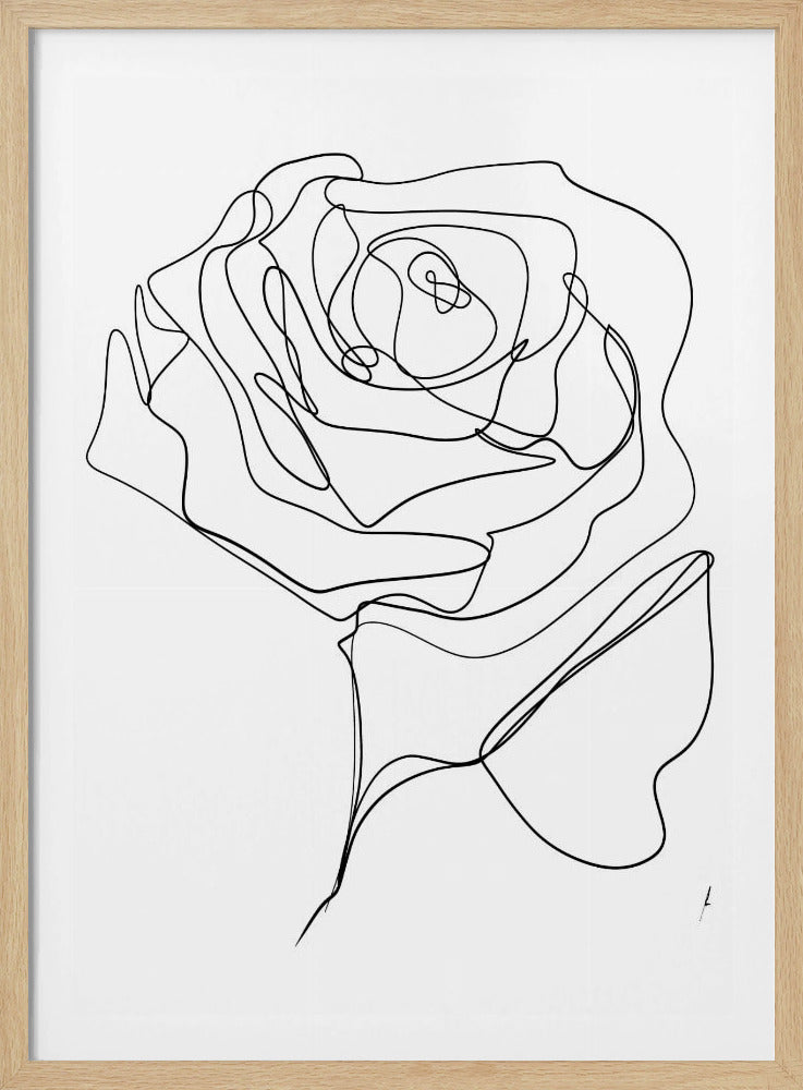 ROSE ONE-LINE DRAWING | Poster