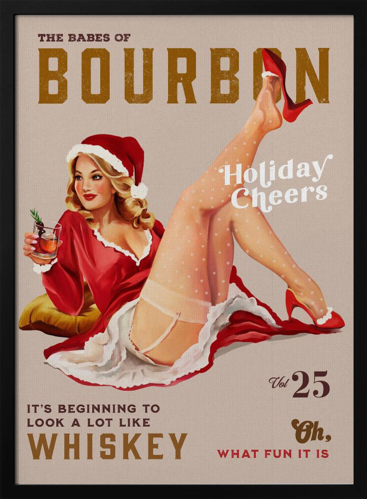 Babes of Bourbon Vol 25 Holiday Cheer Christmas Pinup | Poster